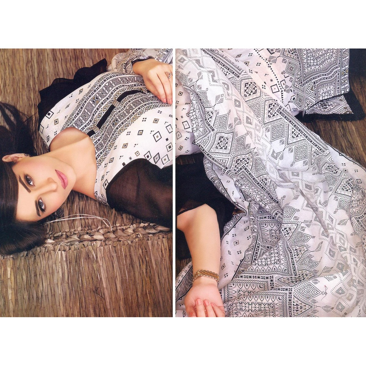 Firdous Lawn Collection Design 7631 - Black