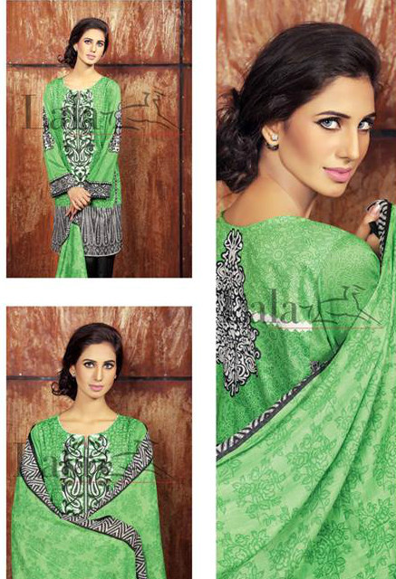 Lala Classic Embroidered Lawn 2016 Vol 2 Design LAE-005B