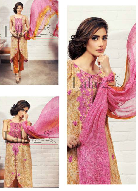 Lala Classic Embroidered Lawn 2016 Vol 2 Design LAE-007A