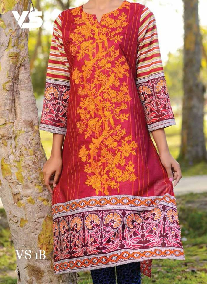 Wareesha Embroidered Kurti 2016 Design VS-1B