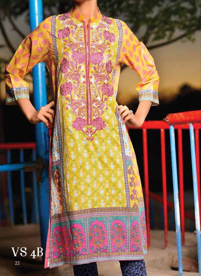 Wareesha Embroidered Kurti 2016 Design VS-4B