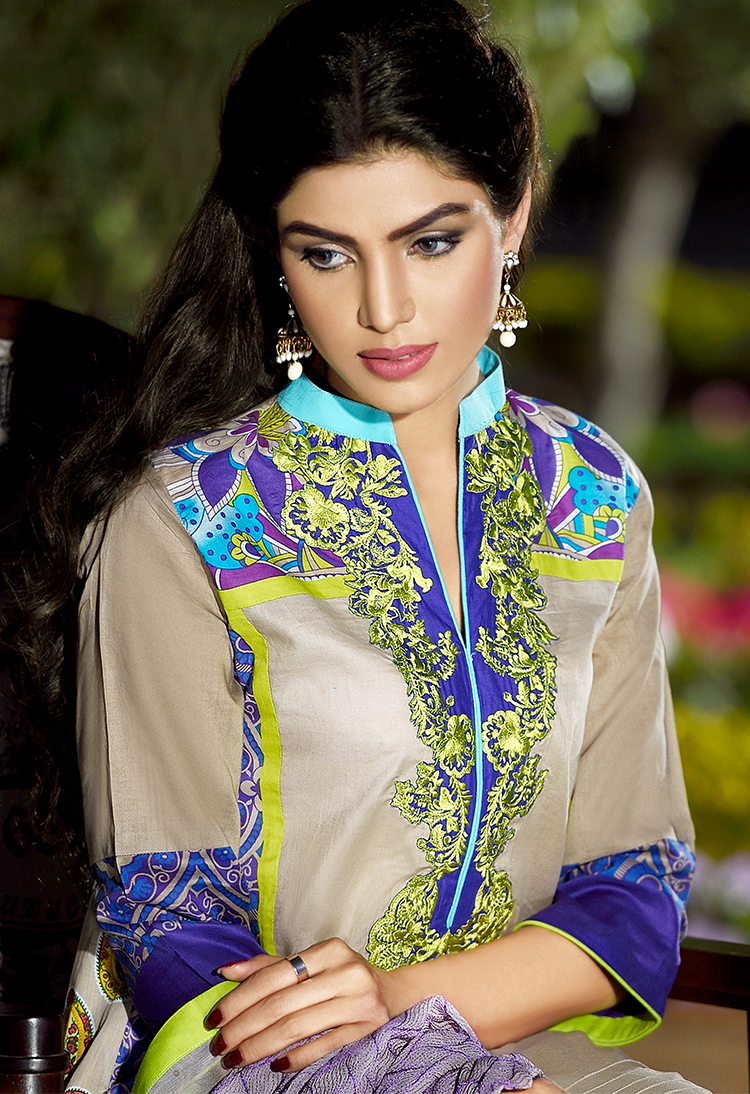 Firdous Premiere Embroidered Chiffon Dupatta Collection Design 1A