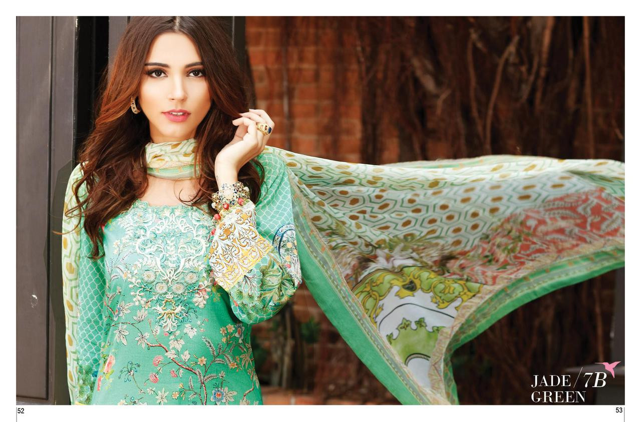 Tena Durrani Luxury Lawn Jade Green (7B)