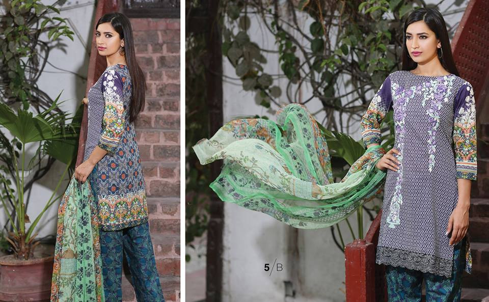 Rajbari Festive Lawn Collection Design 5B
