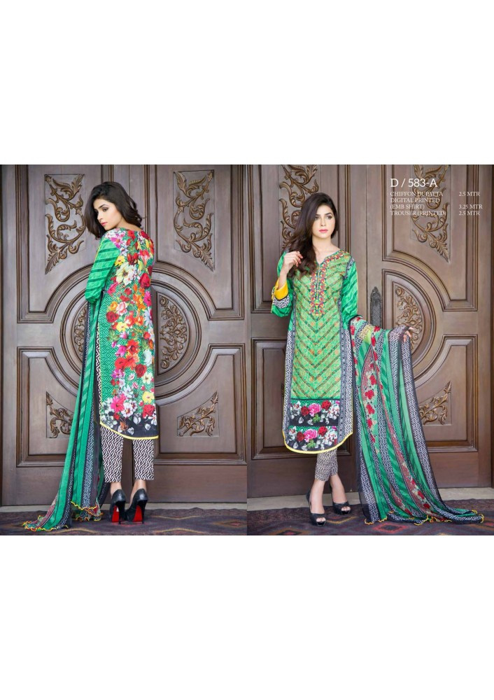 Monarca Digital Embroidered Festival Collection 583-A