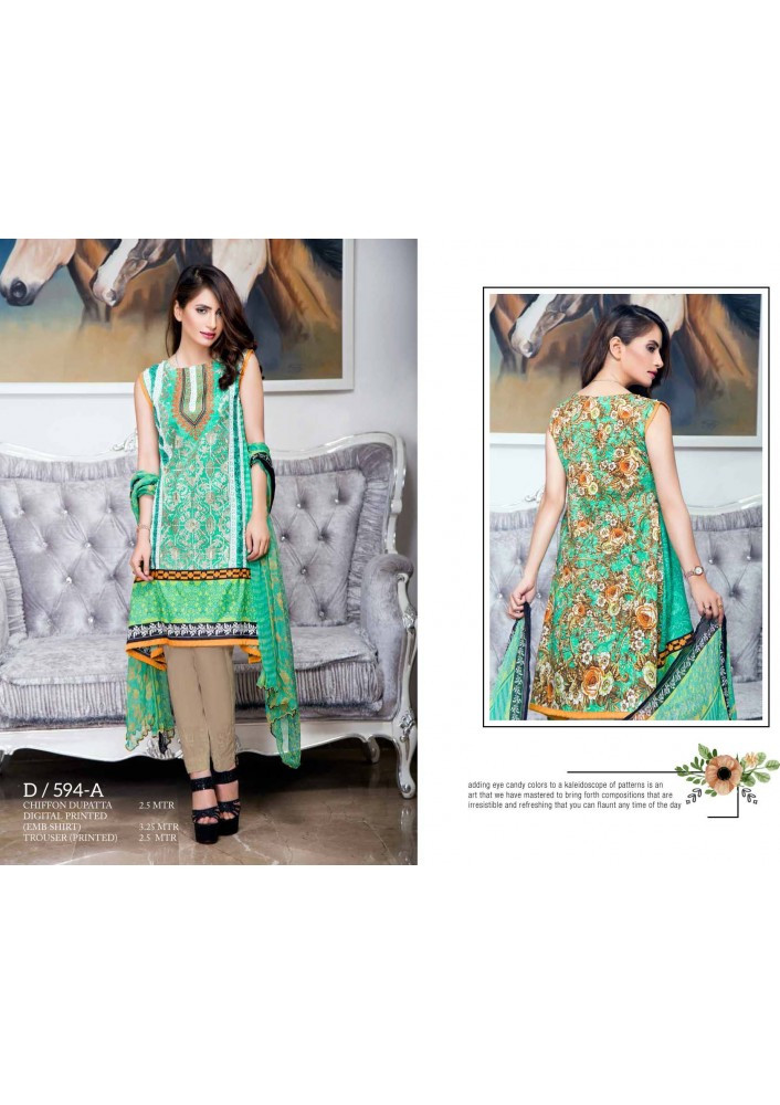 Monarca Digital Embroidered Festival Collection 594-A