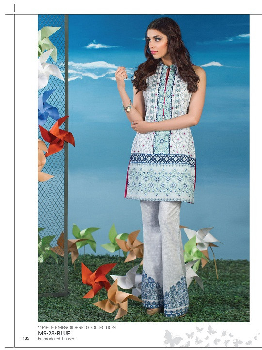 AlKaram Embroidered 2 Piece Splendor Shades Collection MS-28-Blue