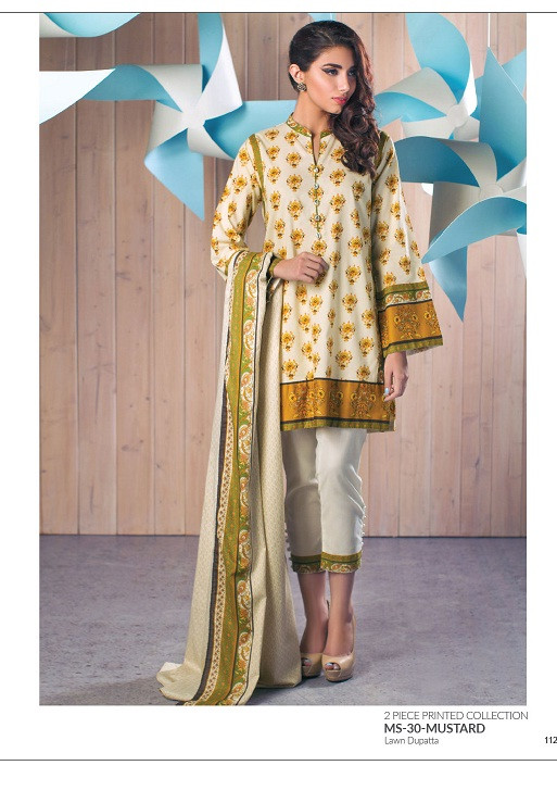 AlKaram Embroidered 2 Piece Splendor Shades Collection MS-30-Mustard