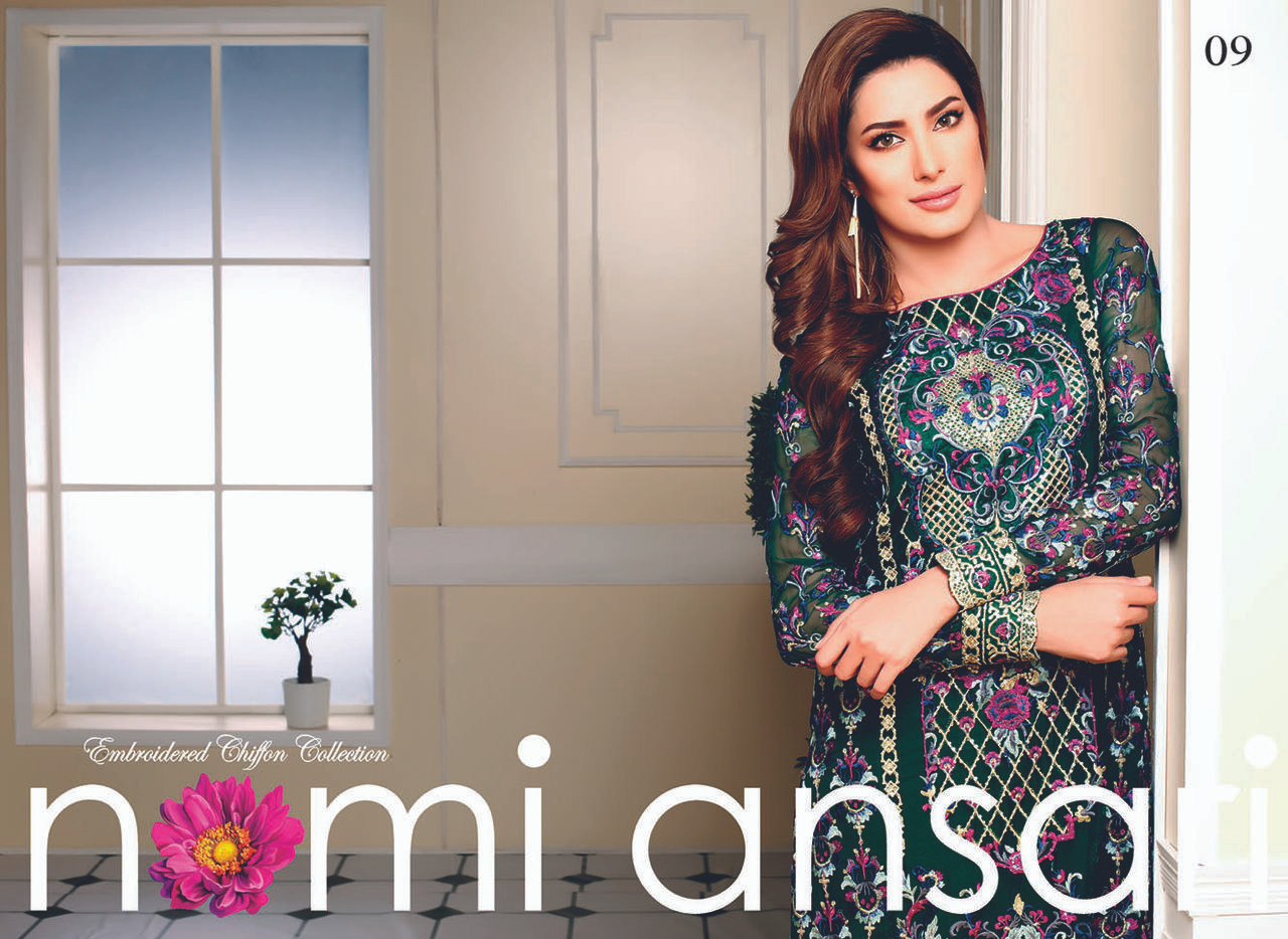 Nomi Ansari Embroidered Chiffon Vol 2 Design 10