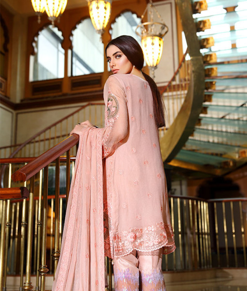 Noor by Saadia Asad Chiffon 2016 Floral Damask