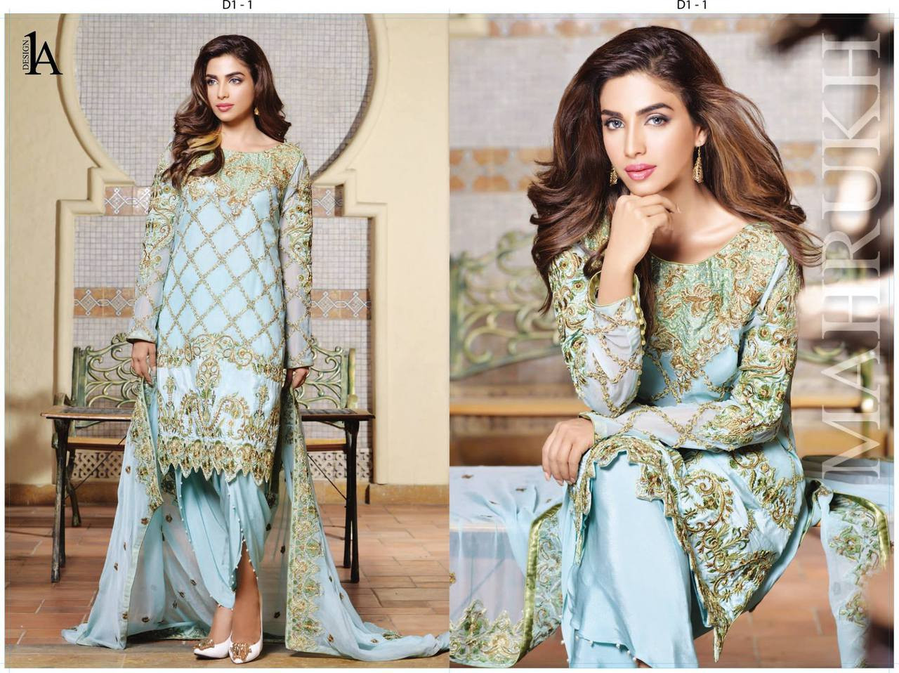 Mahrukh Pure Chiffon Collection Design 1A