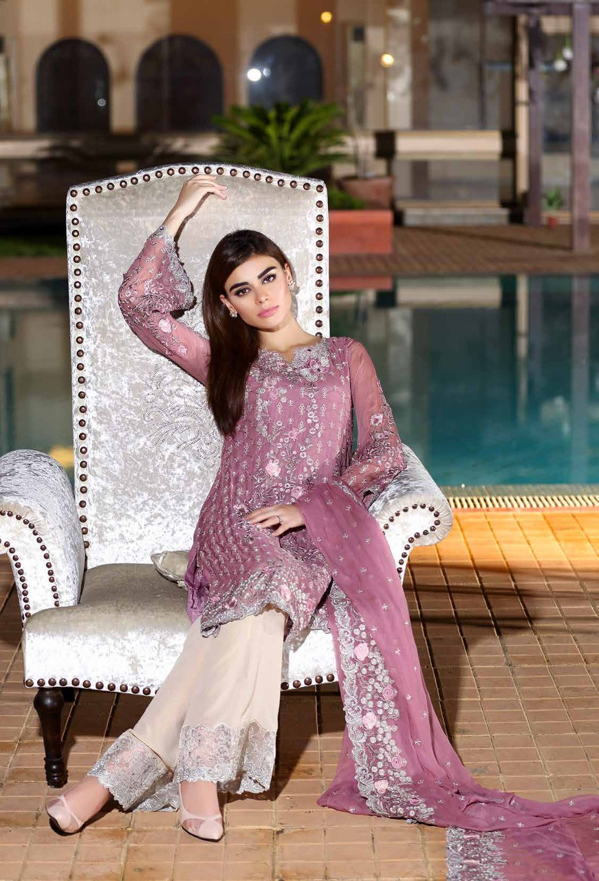 Gulmohar Chiffon Collection 2016 Blush