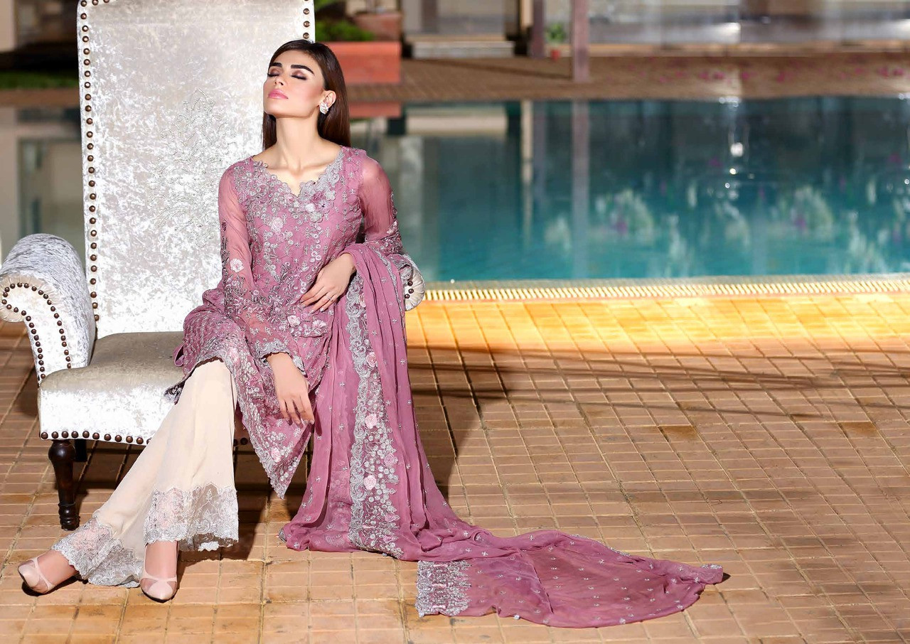 Gulmohar Chiffon Collection 2016 Blush