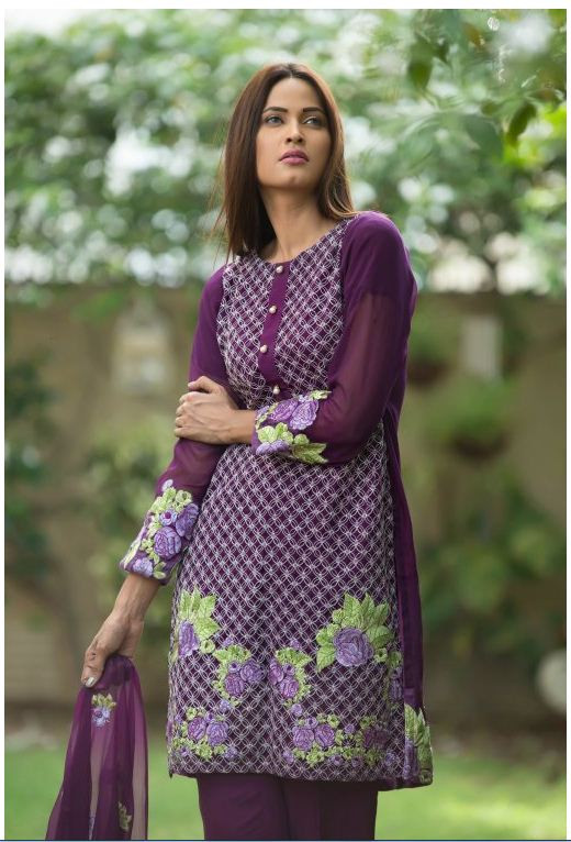 Junoon Embroidered Chiffon - J-6