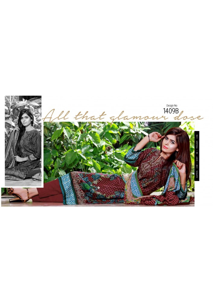 Gloria Khaddar Vol 1 2016 - Design 1409-B