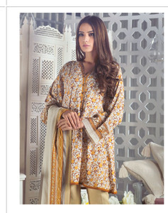 AlKaram Winter Resham Linen Collection Design⁠⁠⁠⁠ - FW-11-Yellow