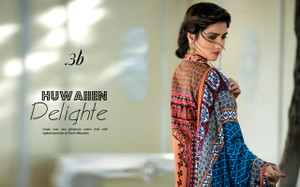 Mahrukh Embroidered Linen and Wool Shawl - 3B