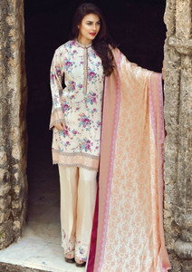 Alkaram Lingering Allure 3 Piece Cottel Linen Collection - 23-PEACH