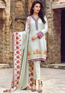 Alkaram Lingering Allure 3 Piece Cottel Linen Collection - 25-SEA GREEN