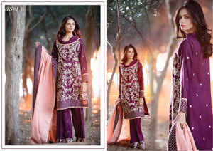 Areeba Saleem Embroidered Peach Leather - AS01