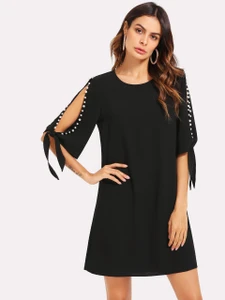 Fifth Avenue Women's ZELU Pearl Embellished Dress - Black