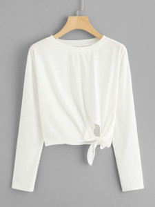 Fifth Avenue Women's JONJ Bottom Knot T-Shirt - White