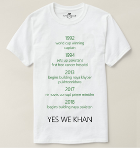 Fifth Avenue Khan Achievement Text Print T-Shirt - White