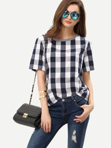 Fifth Avenue Clothing JEDZ Gingham T-Shirt 