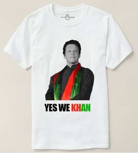 Fifth Avenue Yes We Khan Face Color Print T-Shirt - White