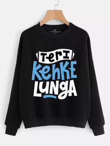 Fifth Avenue Teri Kehke Lunga Printed Sweatshirt - Black
