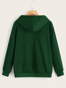 Fifth Avenue Fade Heart Print Hoodie - Green