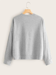 Fifth Avenue DIFT17 Wife Mom Boss B Printed Sweatshirt - Grey
