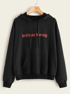 Fifth Avenue DIFT19 Hell Was Boring Print Hoodie - Black