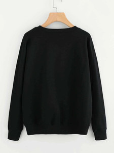 Fifth Avenue DIFT85 Mom Life Kisses Caffeine Printed Sweatshirt - Black