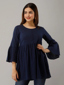 Women's Frill Sleeve Top by Groove - GRWTP15