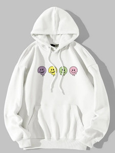 Fifth Avenue DIFT256 Face Print Hoodie - White