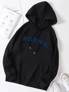 Fifth Avenue DIFT259 Bronx Print Hoodie - Black