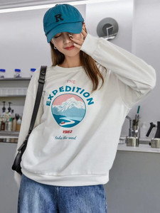 Fifth Avenue DIFT260 Adventure Printed Sweatshirt - White