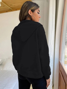Fifth Avenue DIFT270 Oakland Print Zip Hoodie - Black