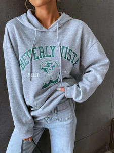 Fifth Avenue DIFT276 Print Hoodie - Grey