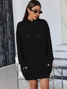 Fifth Avenue Pocket Detail Long Hoodie FA21W13