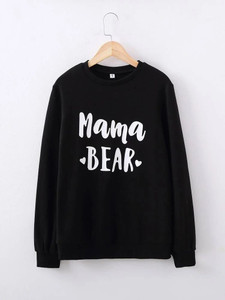 Fifth Avenue DIFT320 Mama Bear Printed Sweatshirt - Black