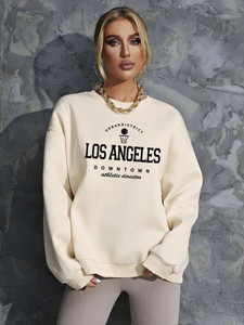 Fifth Avenue DIFT342 Los Angeles Printed Sweatshirt - Cream