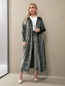 Fifth Avenue Women's Velvet Coat and Pants Co-Ord Set FAVELC24 - AG