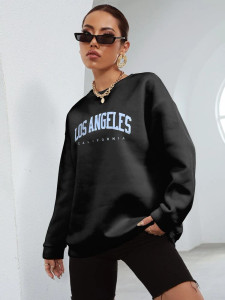 Fifth Avenue DIFT407 Los Angeles Printed Sweatshirt - Black
