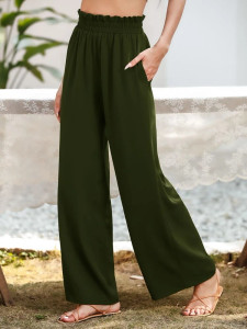 Fifth Avenue Women's Paper Bag Wide Leg Pants FAWLP5