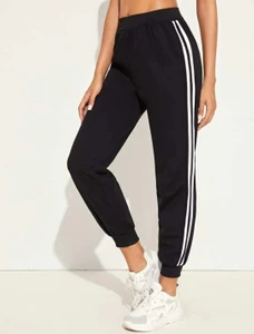 Fifth Avenue Women's Side Dual Striped Detail Jogger Pants FAWFJP6