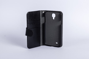 Melkco Mini Wallet Book Type Leather Case for Samsung Galaxy S4 - Black Split
