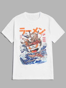 Fifth Avenue Anime Printed MIFT4 T-Shirt - White