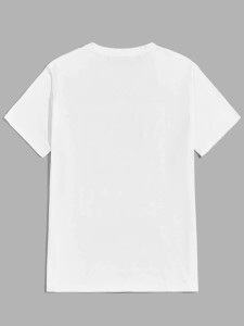 Fifth Avenue Pocket Rose Printed MIFT19 T-Shirt - White